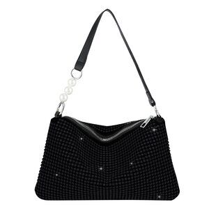 8145 Bling Clutch Purse Crossbody Handbag Rhinestone Money Handbag